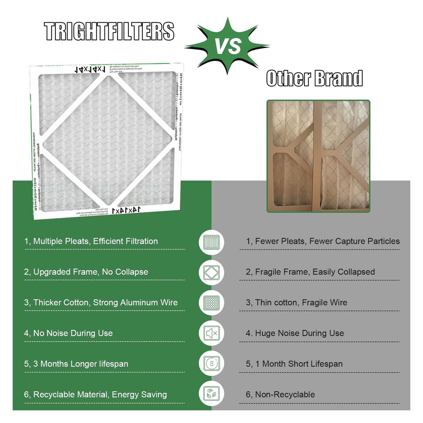 14x14x1 MERV-8 Air Filter (4-Pack)