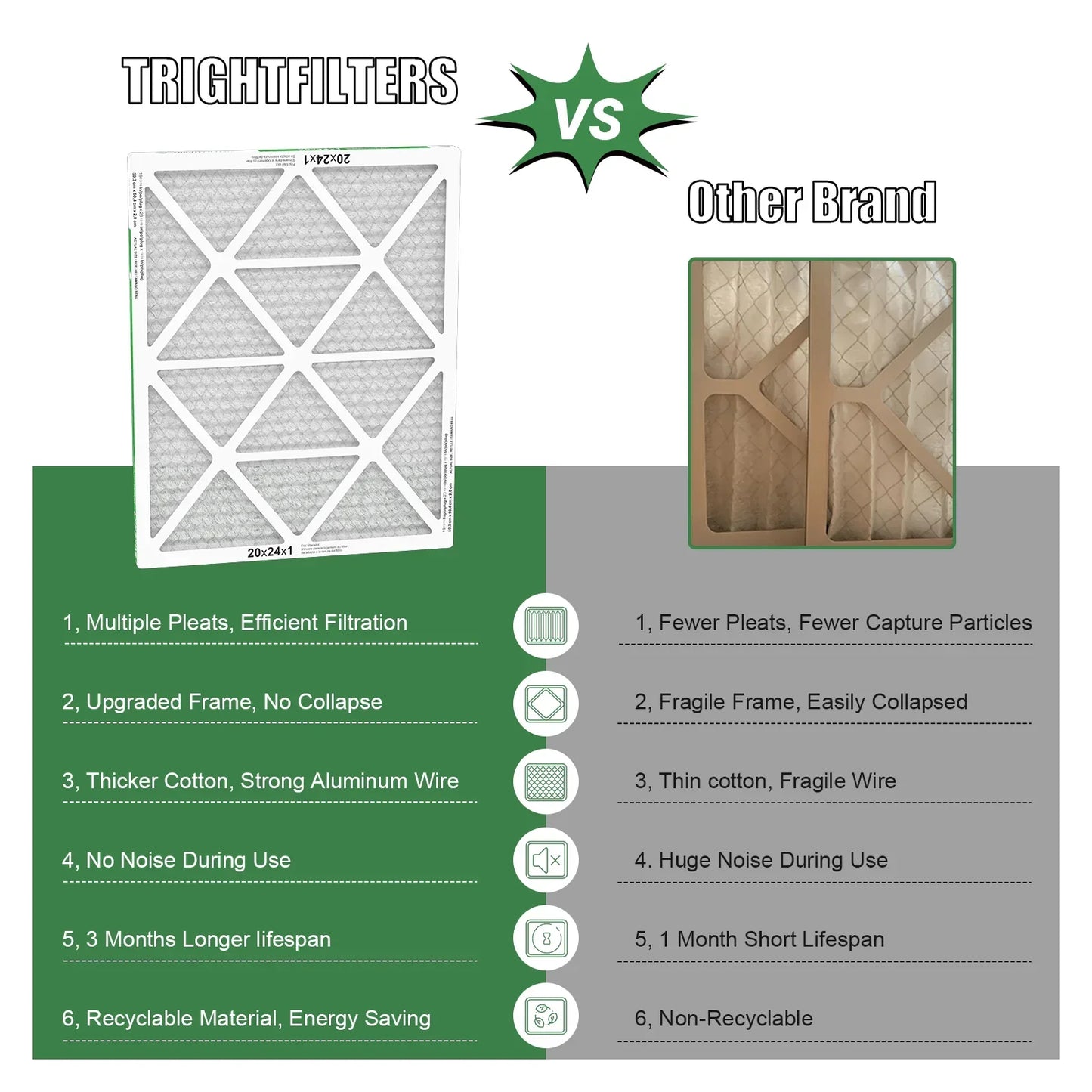 20x24x1 MERV-8 Air Filter (4-Pack)
