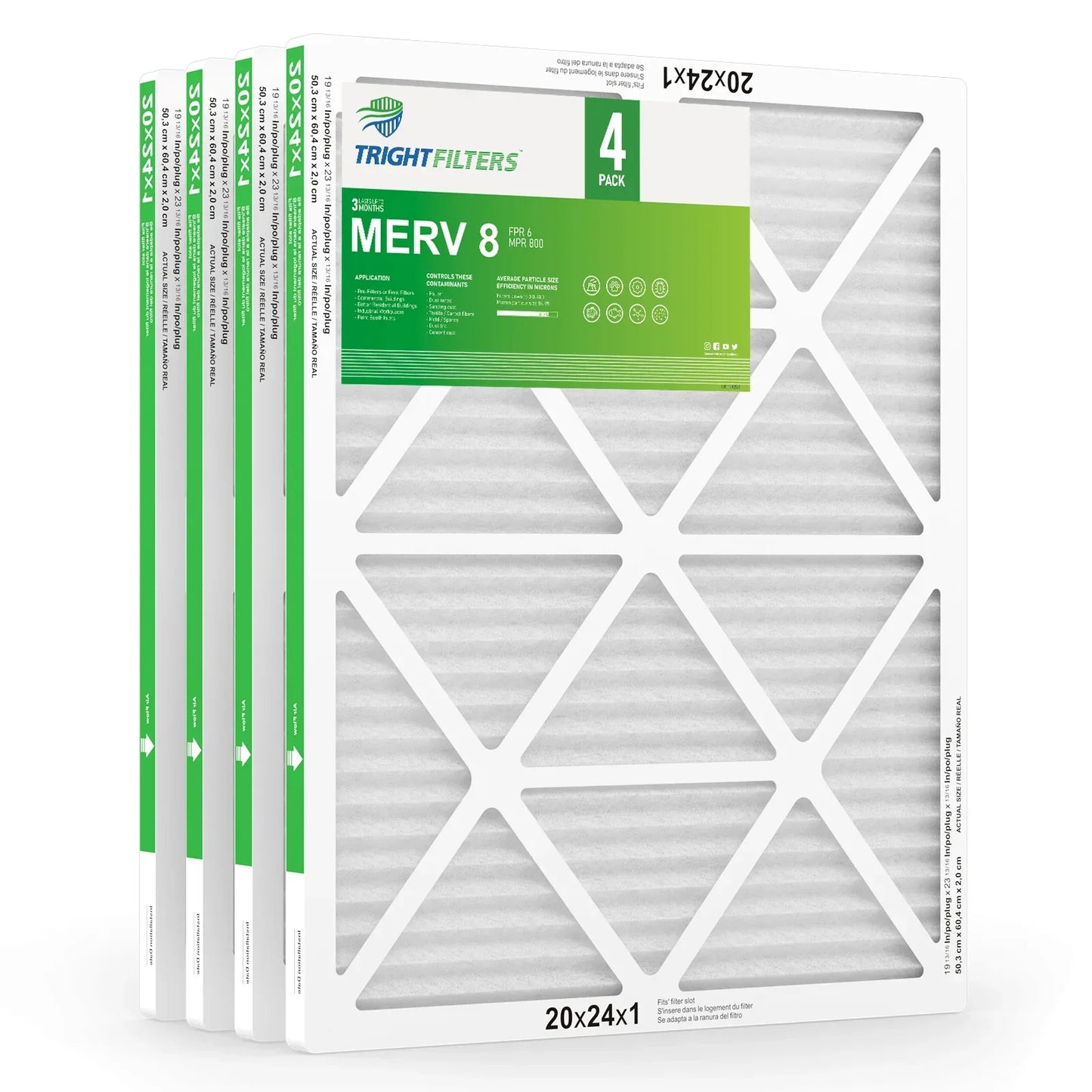 20x24x1 MERV-8 Air Filter (4-Pack)