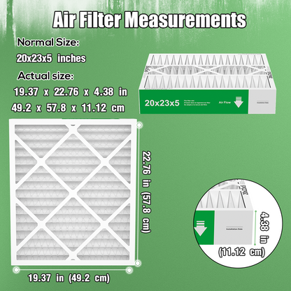 2 Pack of 20x23x5 Air Filter