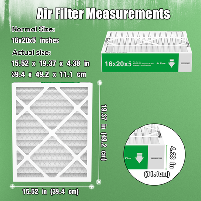 2 Pack of 16x20x5  Air Filter