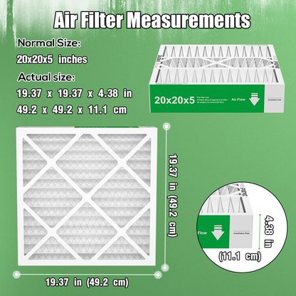 2 Pack of 20x20x5  Air Filter