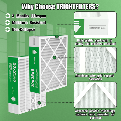 2 Pack of 20x25x6  Air Filter