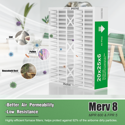 2 Pack of 20x25x6  Air Filter