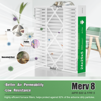 2 Pack of 24x25x5  Air Filter