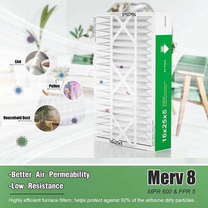 2 Pack of 16x25x5 Air Filter