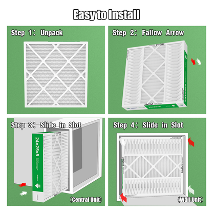 2 Pack of 24x25x5  Air Filter