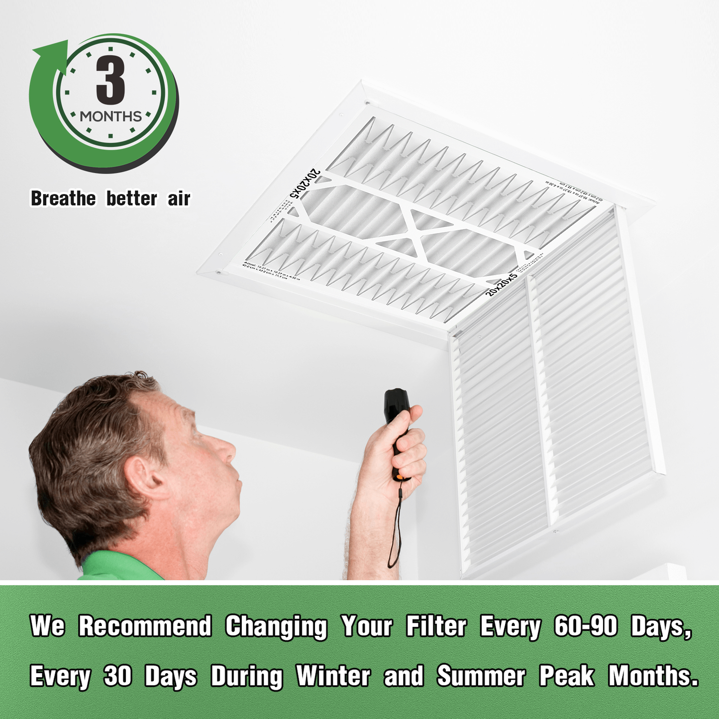 2 Pack of 20x20x5  Air Filter