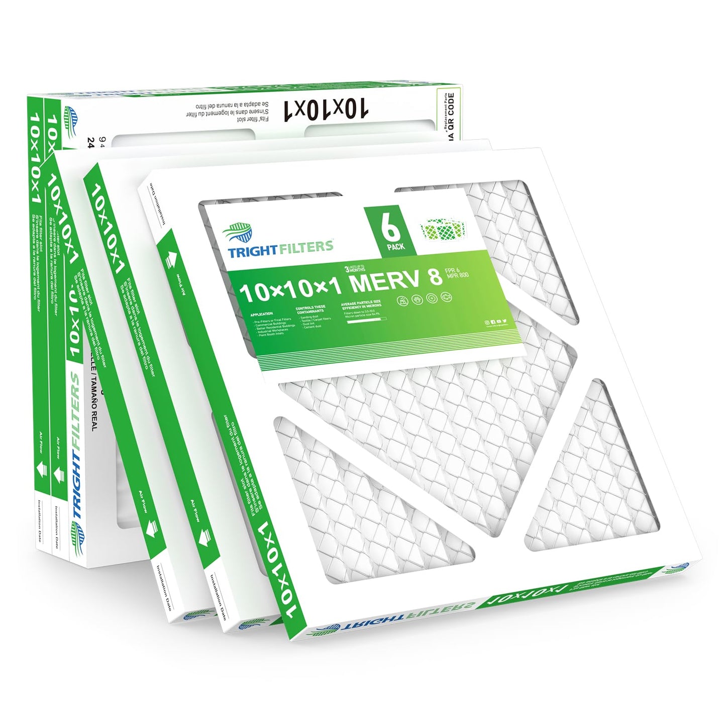 6 Pack of 10x10x1 Air Filter