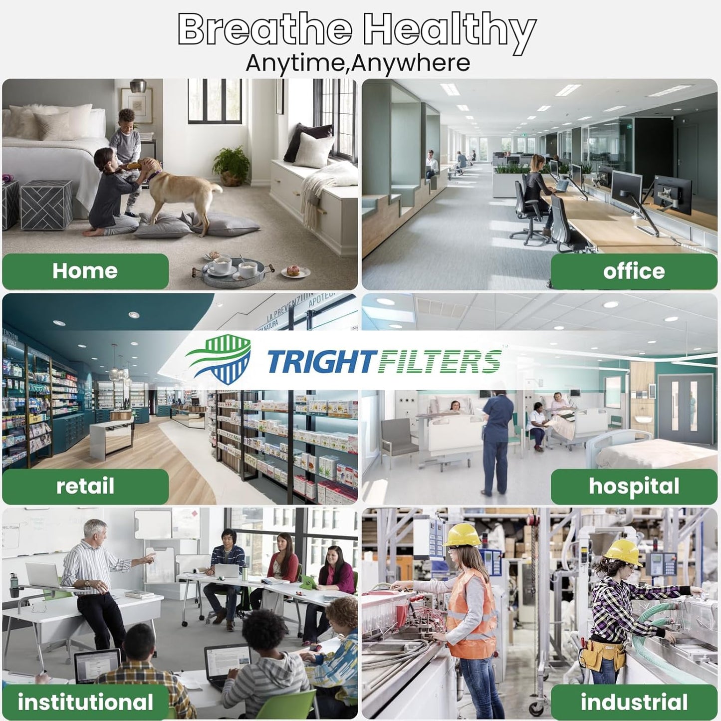 6 Pack of 10x10x1 Air Filter