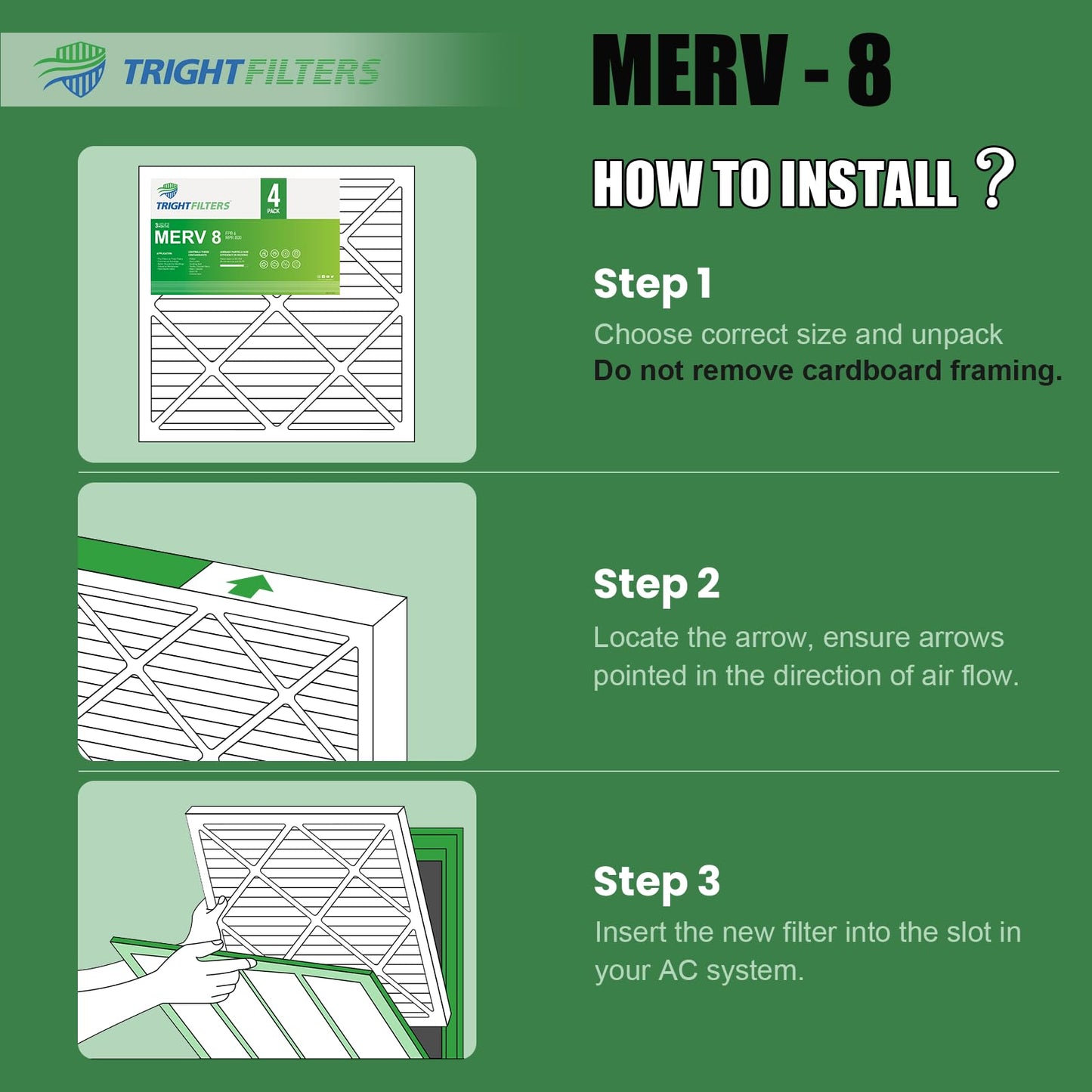 12x24x1 MERV-8 Air Filter (4-Pack)