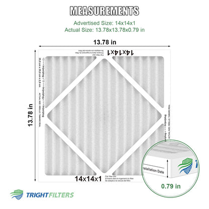 14x14x1 MERV-8 Air Filter (4-Pack)