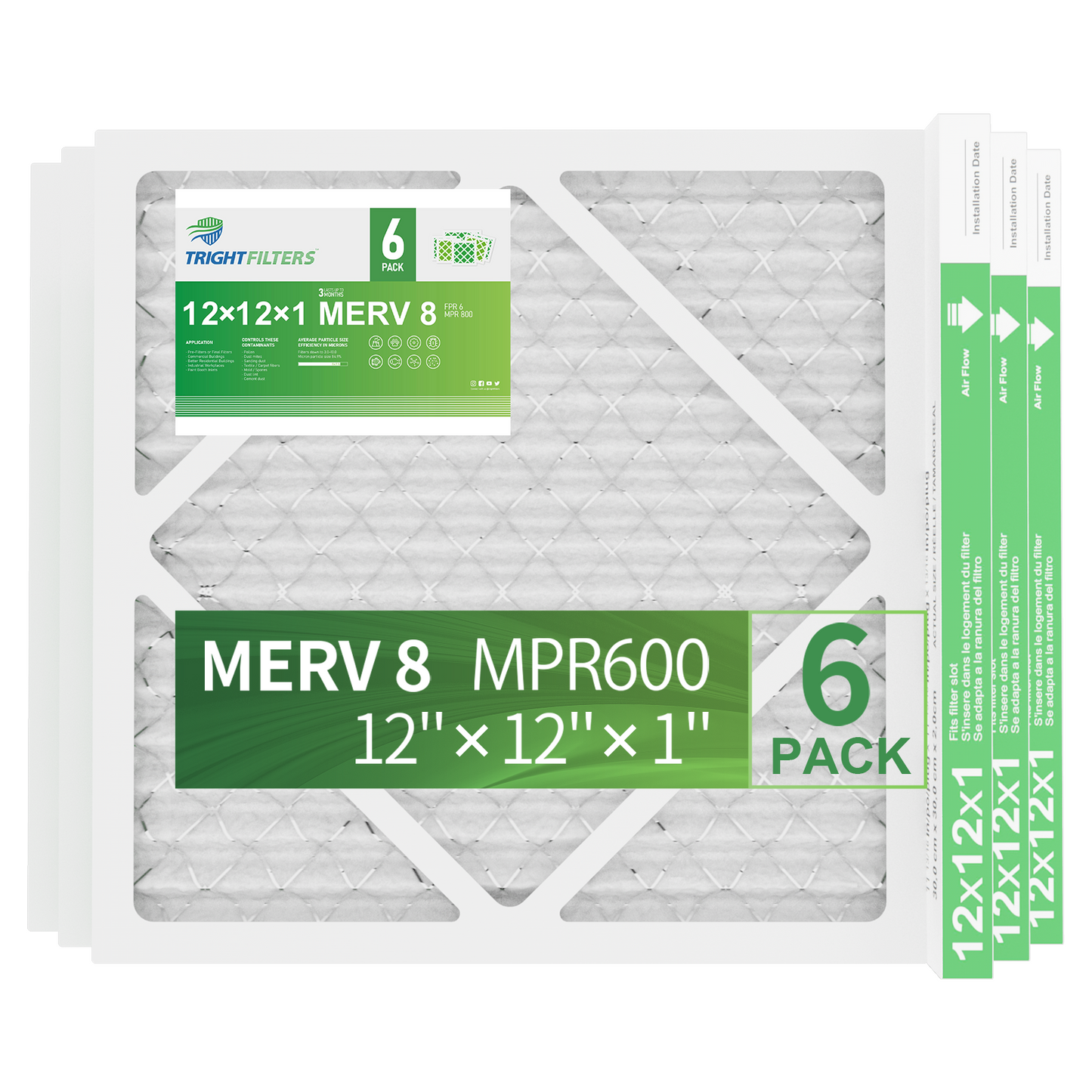 12x12x1 MERV-8 Air Filter (6-Pack)