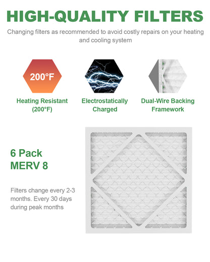 12x12x1 MERV-8 Air Filter (6-Pack)