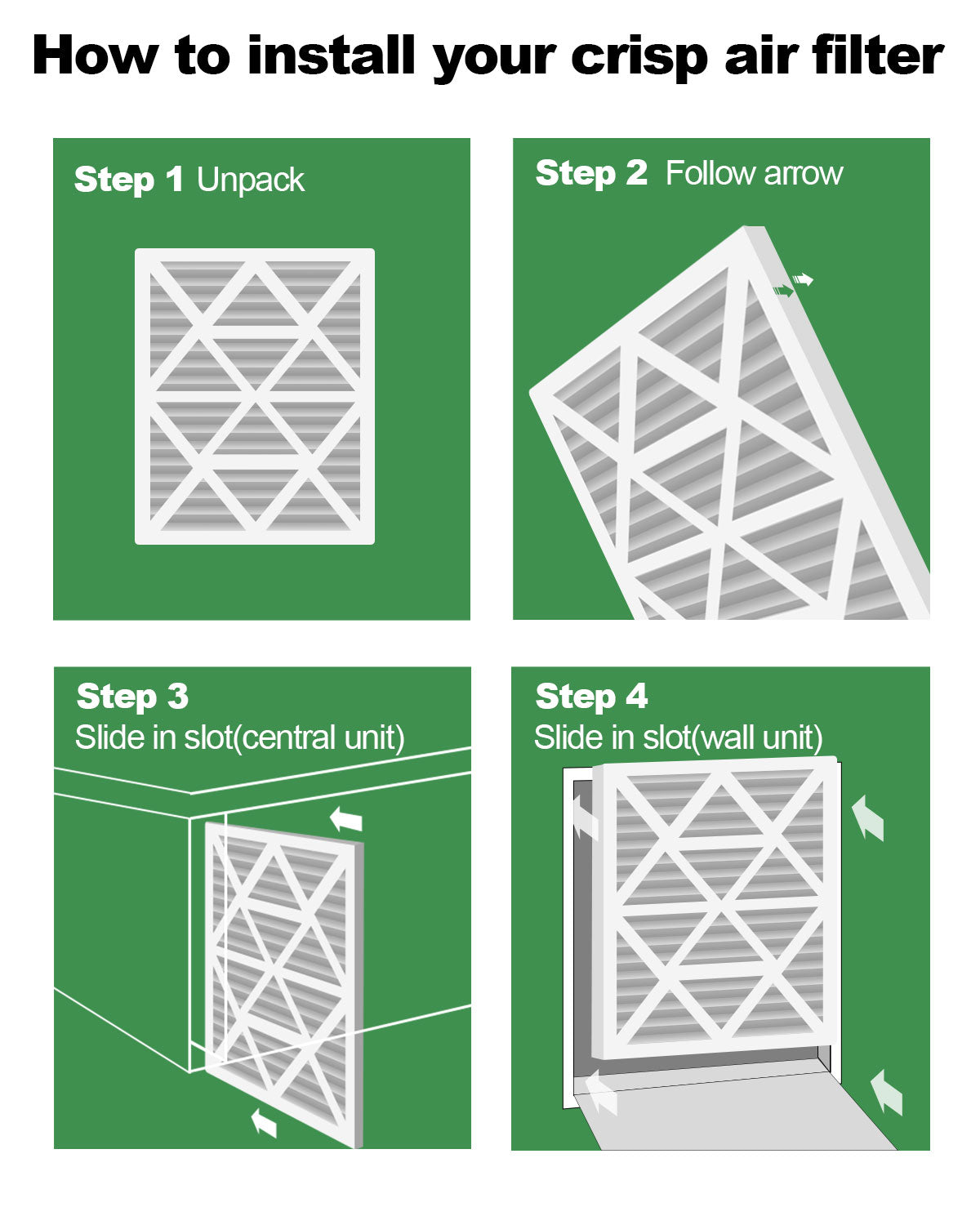 6 Pack of 16x25x1 Air Filter