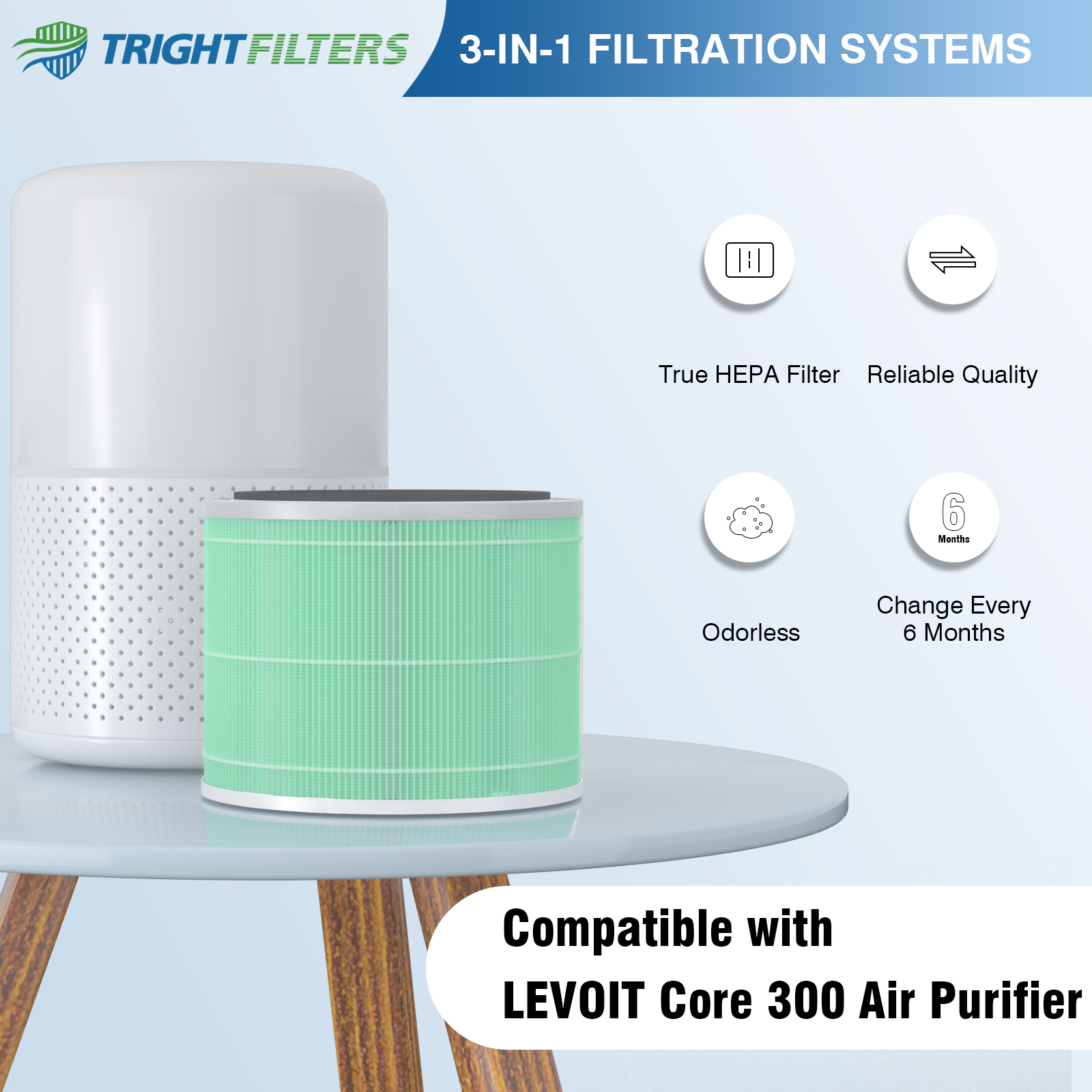 1 Pack Toxin Absorber Filter Compatible with LEVOIT Core 300 Air Purif –  Trightfilters