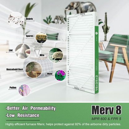 4 Pack of 16x25x2 Air Filter