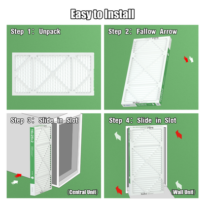 4 Pack of 16x25x2 Air Filter