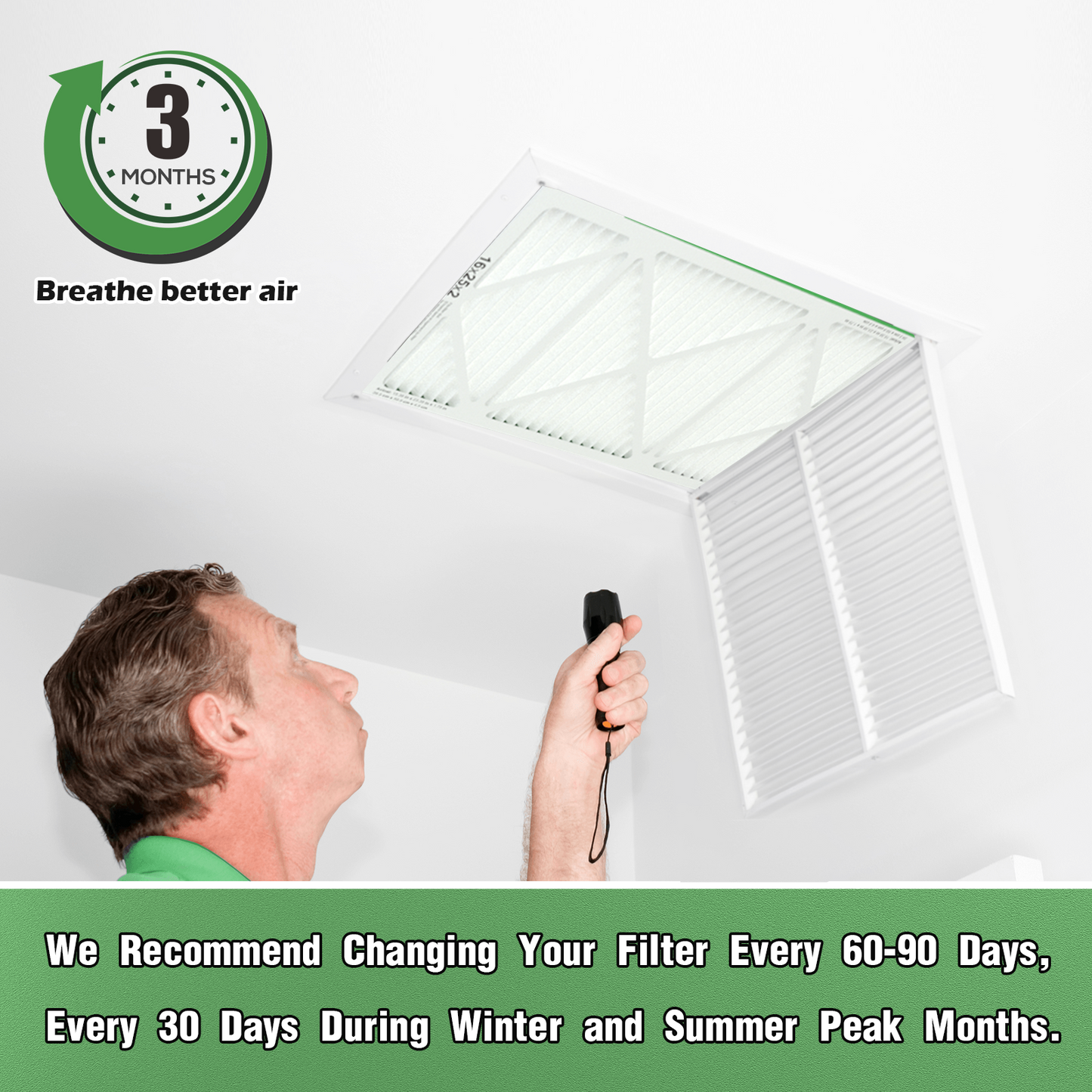 4 Pack of 16x25x2 Air Filter