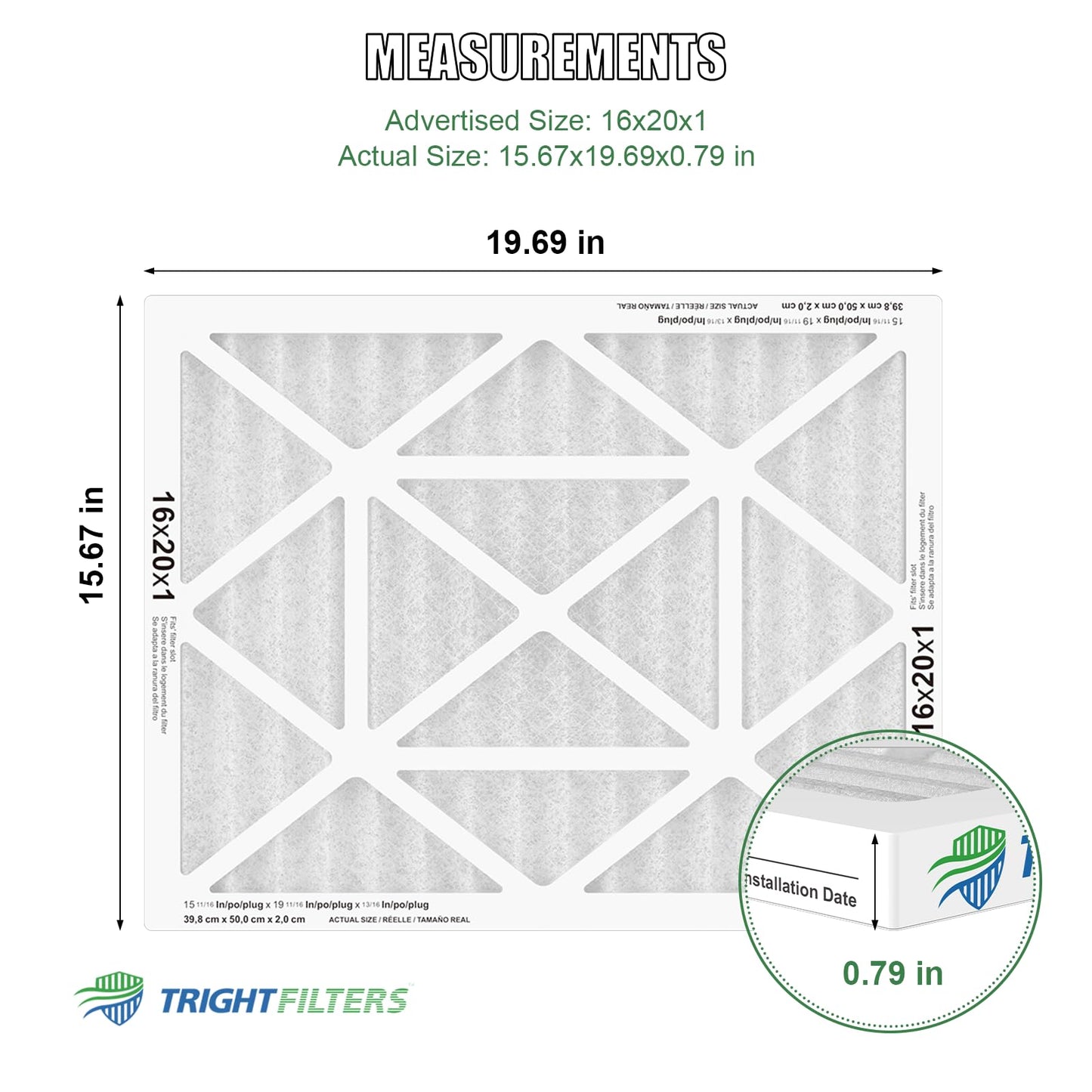 16x20x1 MERV-8 Air Filter (4-Pack)