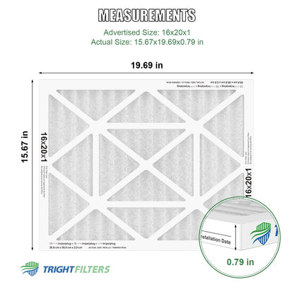 16x20x1 MERV-8 Air Filter (4-Pack)