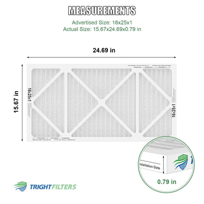 16x25x1 MERV-8 Air Filter (4-Pack)