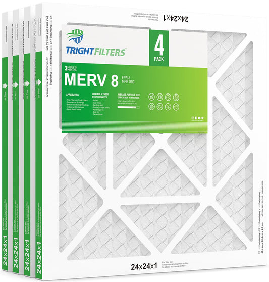 24x24x1 MERV-8 Air Filter (4-Pack)